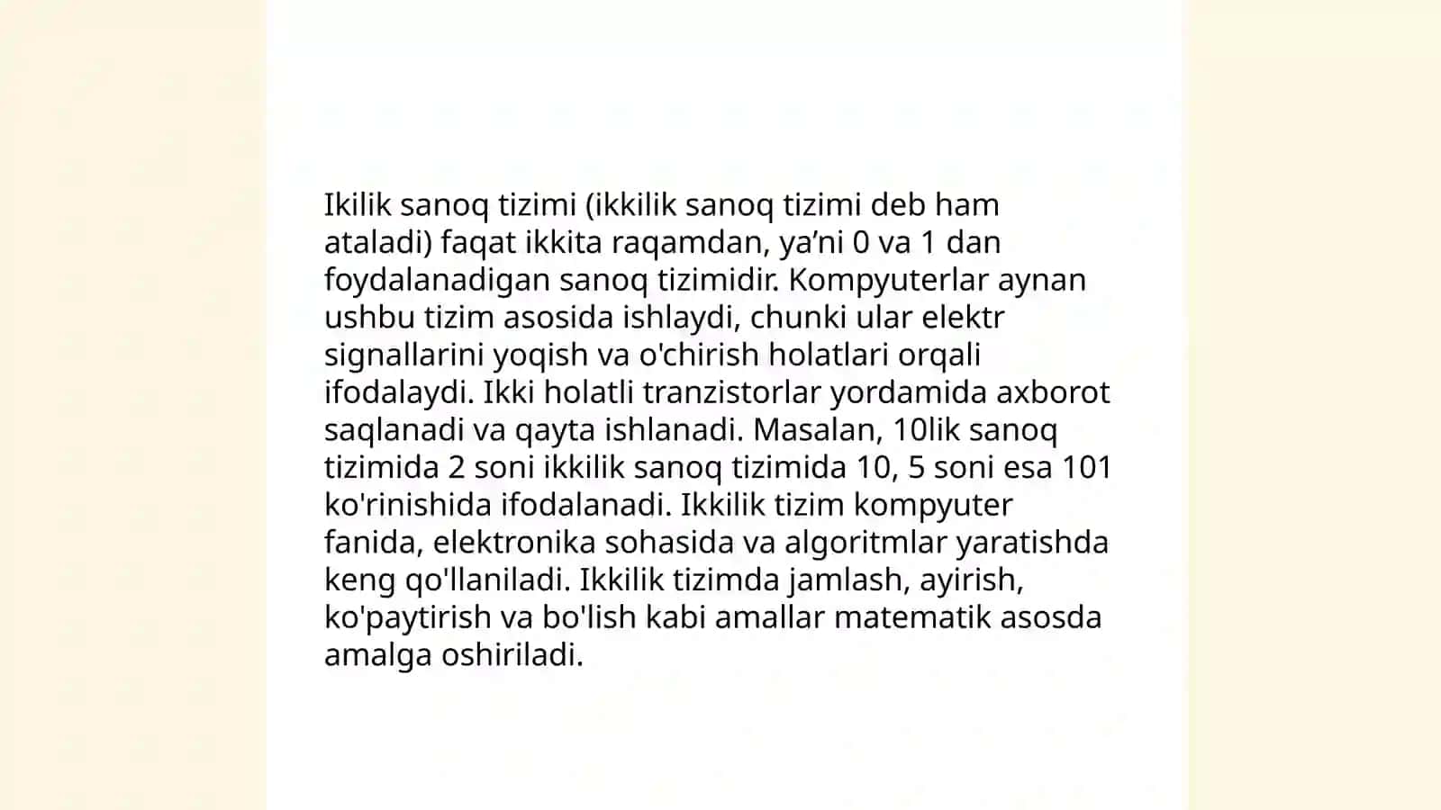 Sanoq sistemalari va 3