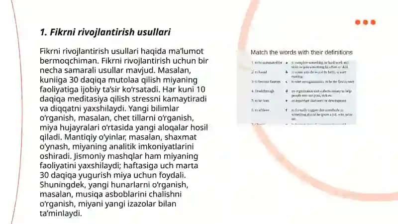 Fikrni og'zaki bayon qilishning o'ziga xosligi 3