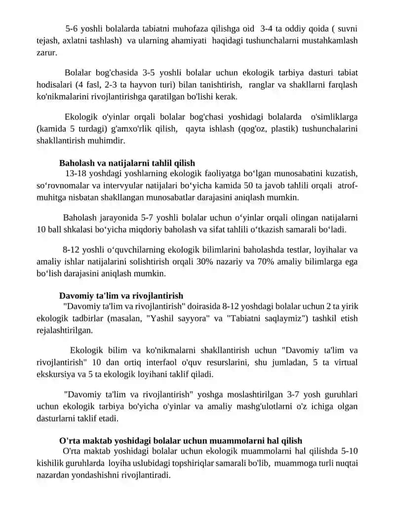 Turli yosh guruh bolalarida ekologik tarbiya berishga oid mashg'ulotlarni tashkil etish 3