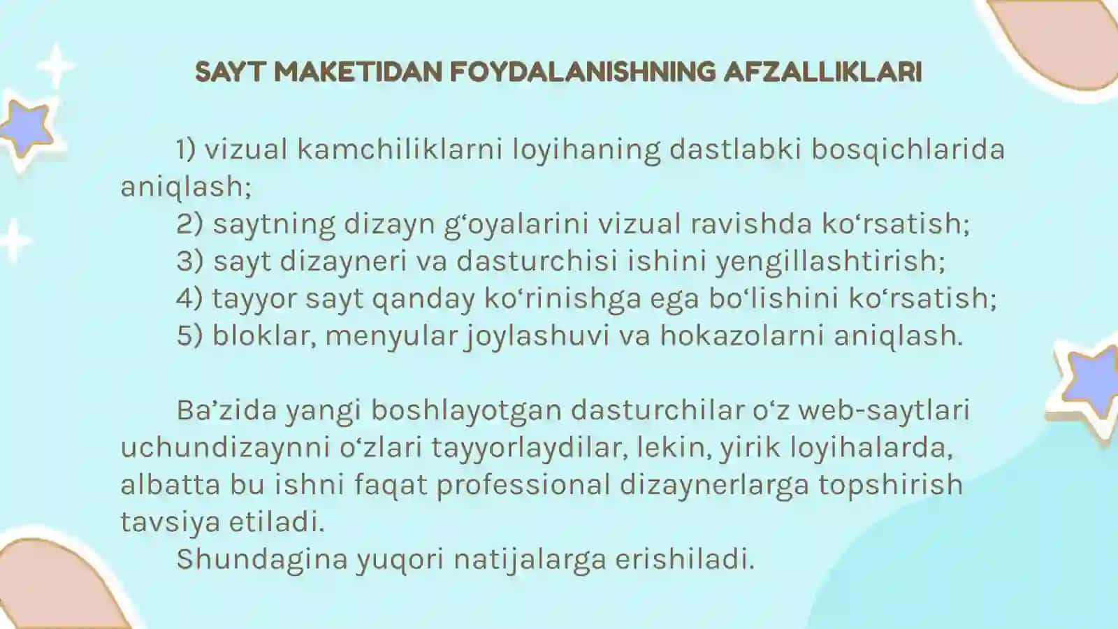 AMALIY FAOLIYAT. SAHIFA DIZAYNINI YARATISH 3
