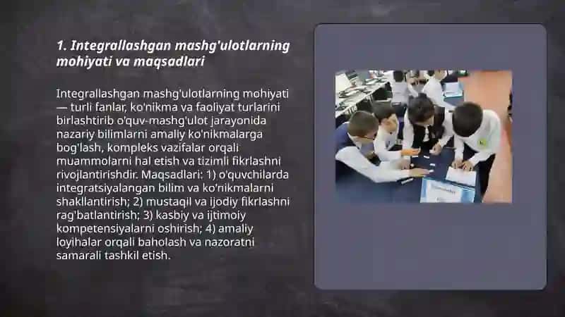 Integrallashgan mashg'ulotlarni loyihalashtirish 3