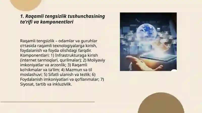 Raqamli tengsizlik tushunchasi va sabablari 3