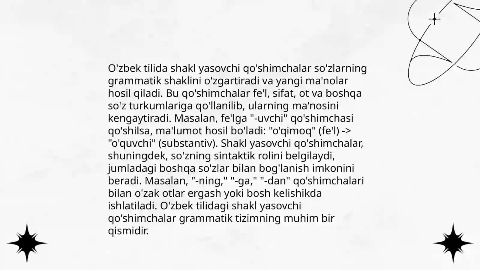Shakl yasovchi qoʻshimchalarni oʻrganish xususiyatlari 3