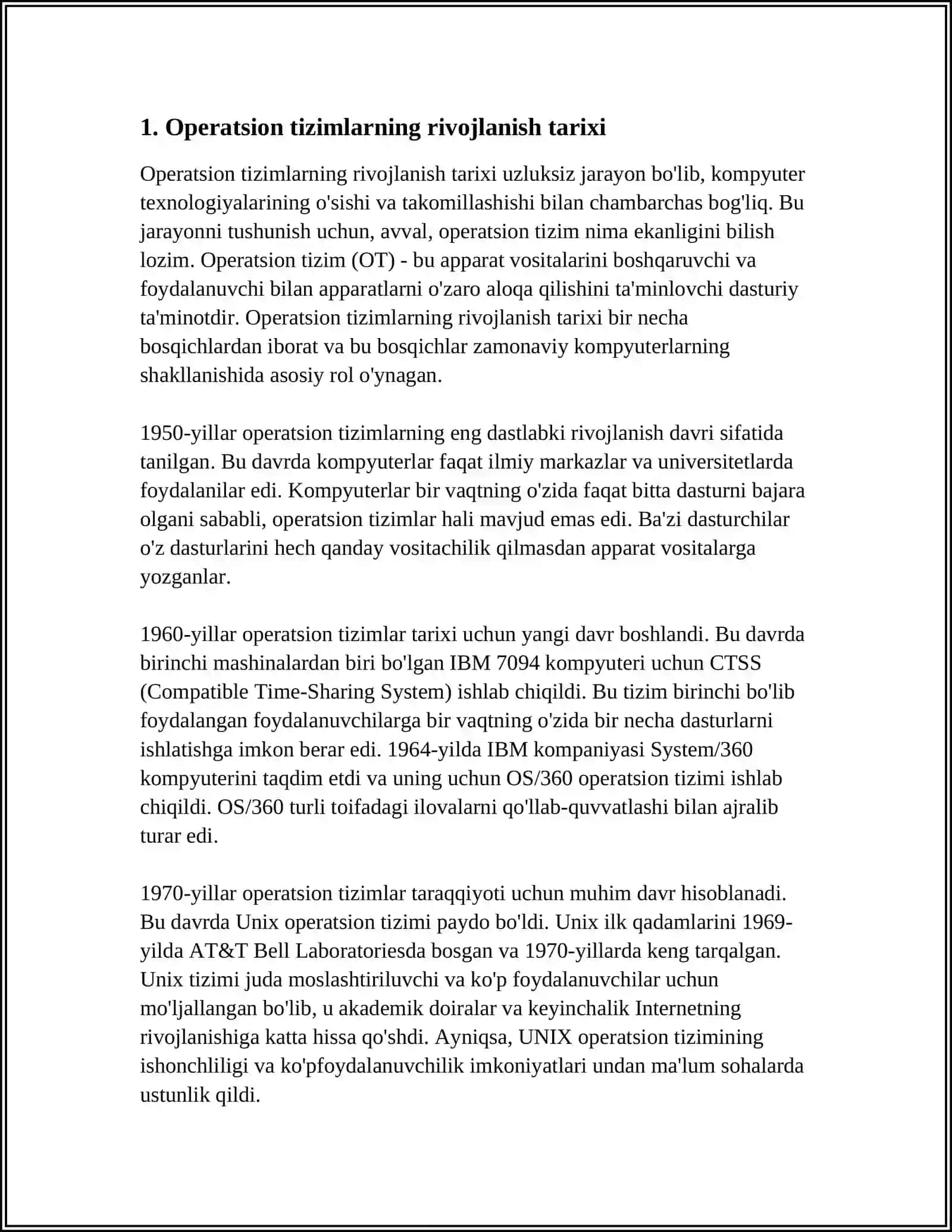 ZAMONAVIY OPERATSION TIZIMLAR TAHLILI 3