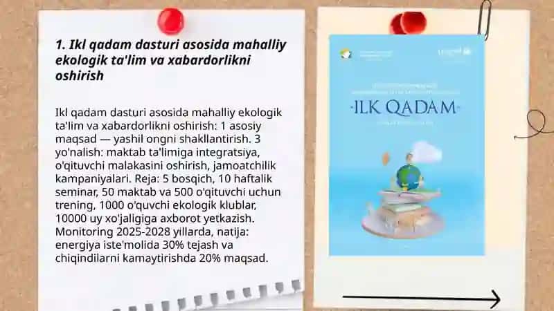 Ikl qadam dasturi asosida mahalliy ekologik ta'lim va xabardorlikni oshirish 3
