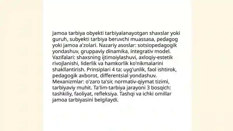 Jamoa tarbiya obyekti va subyekti sifatida 3