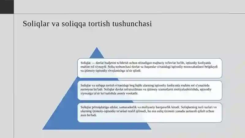 Soliqlar va soliqqa tortish faniga kirish. 3