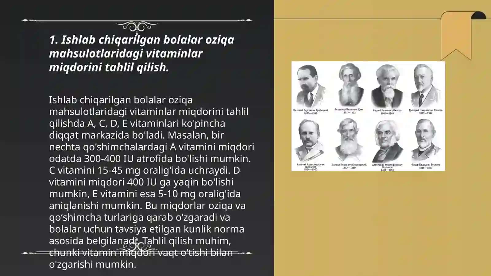 Ishlab chiqarilgan bolalar ozuqa maxsulotlarida biologik faol moddalar miqdorini labaratoriya sharoitida o' rganish 3