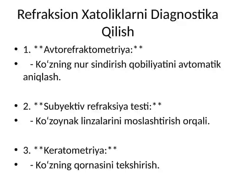 Refraksiyani Zamonaviy Korreksiyalash va Davolash Usullari 3