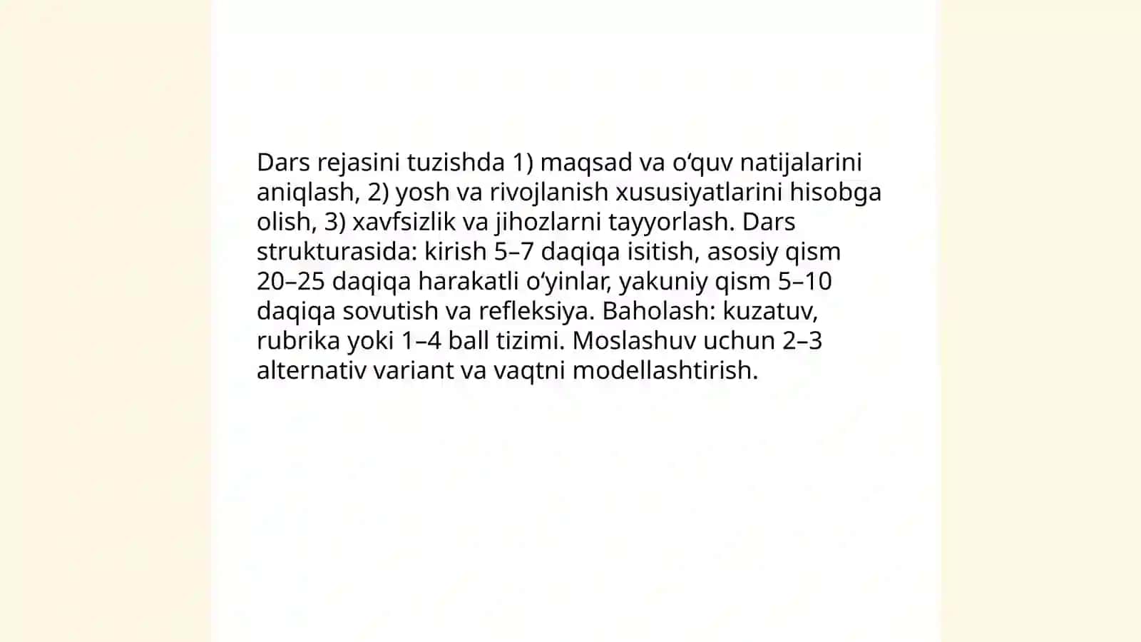 Harakatli O’yinlarni O’rgatish 3