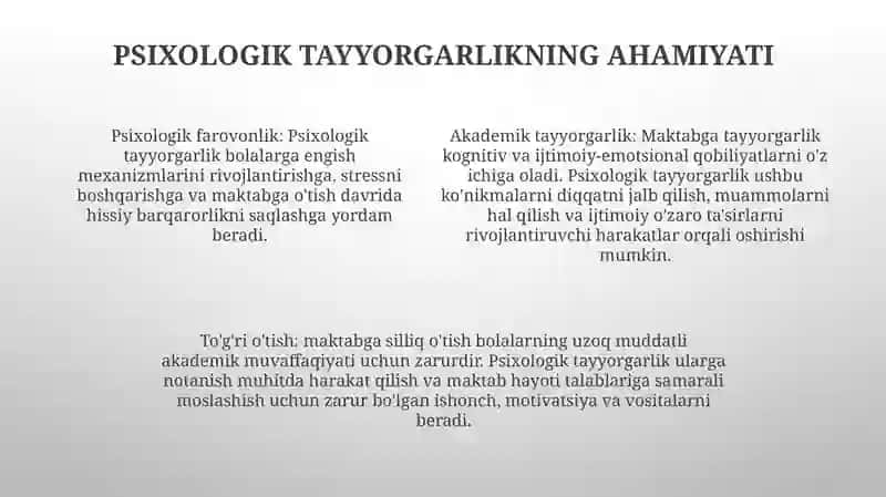 Maktabgacha Davri Bolalarini Maktabga Psixologik Tayyorlash 3