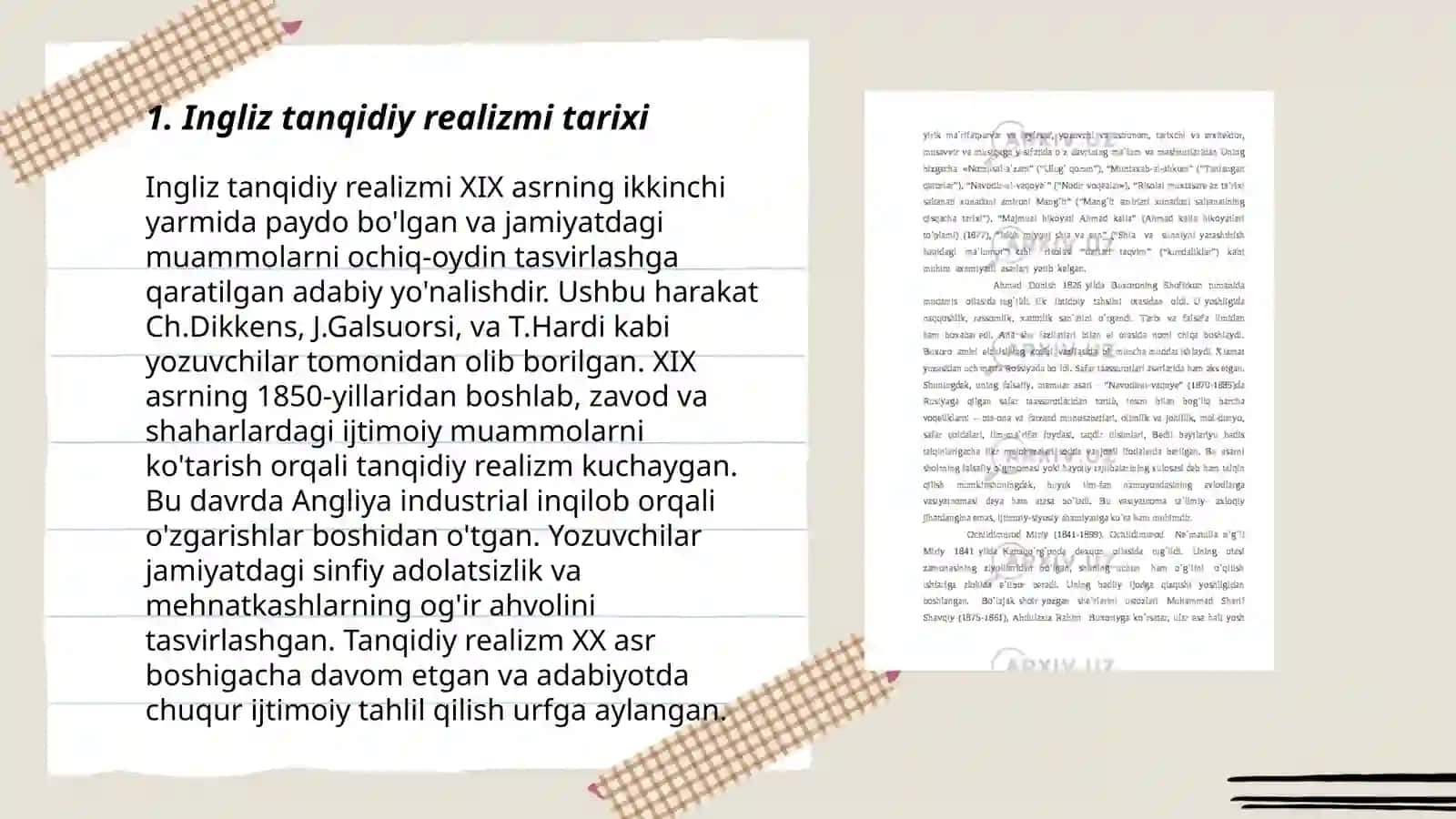 Ingliz va Nemis tanqidiy realizim adabiyoti 3
