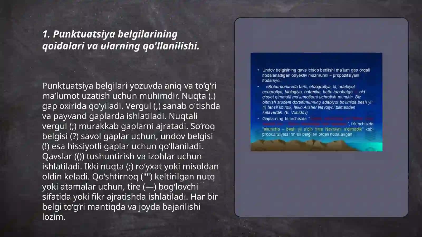 1. Punktuatsiya belgilarining qoidalari va ularning qo'llanilishi 3