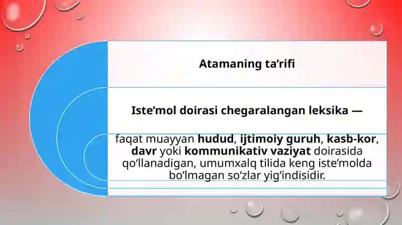 Iste’mol doirasi chegaralangan leksika 3