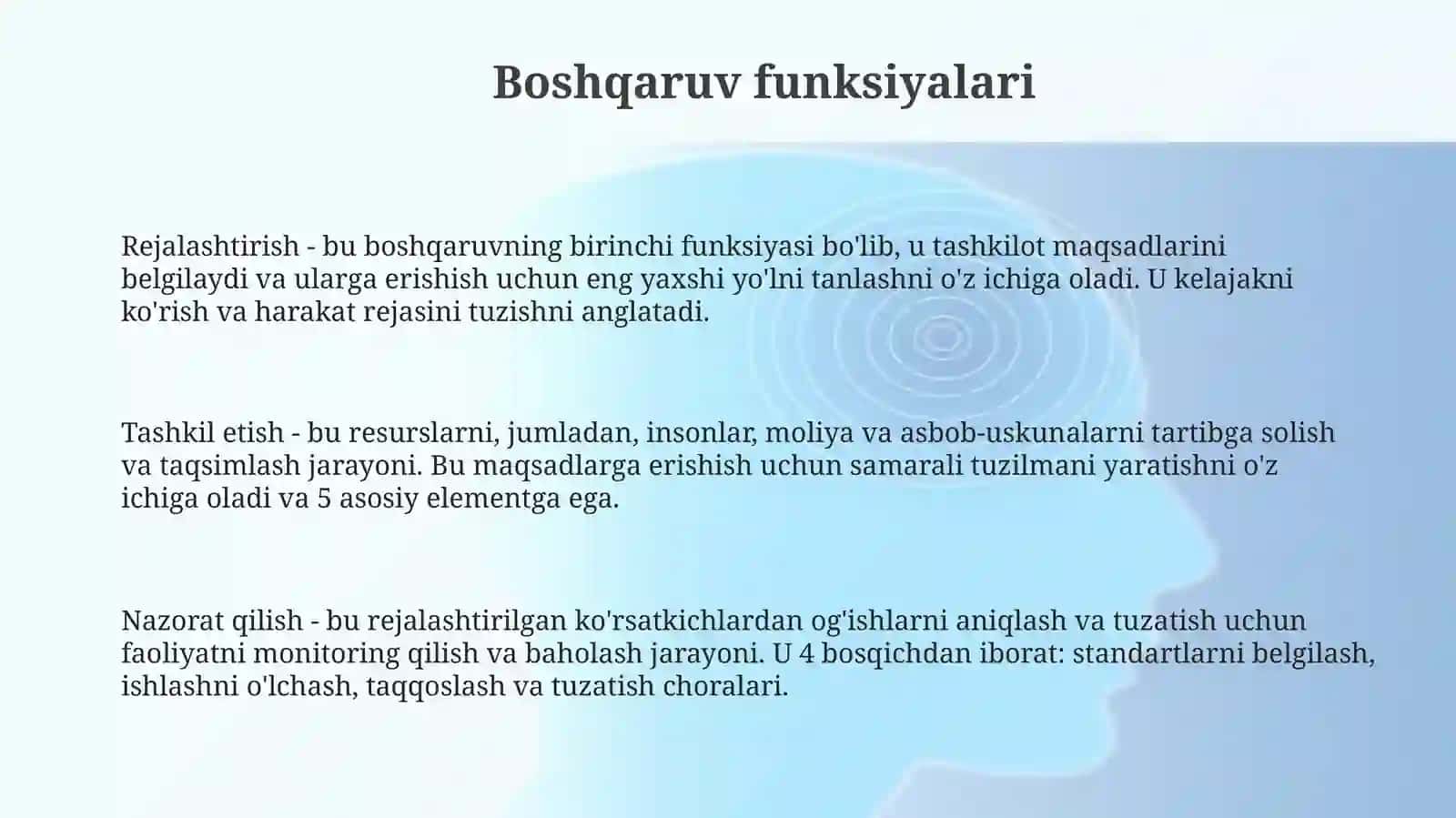 Menejmentning funksiyalari uslublari va texnologiyalari 3