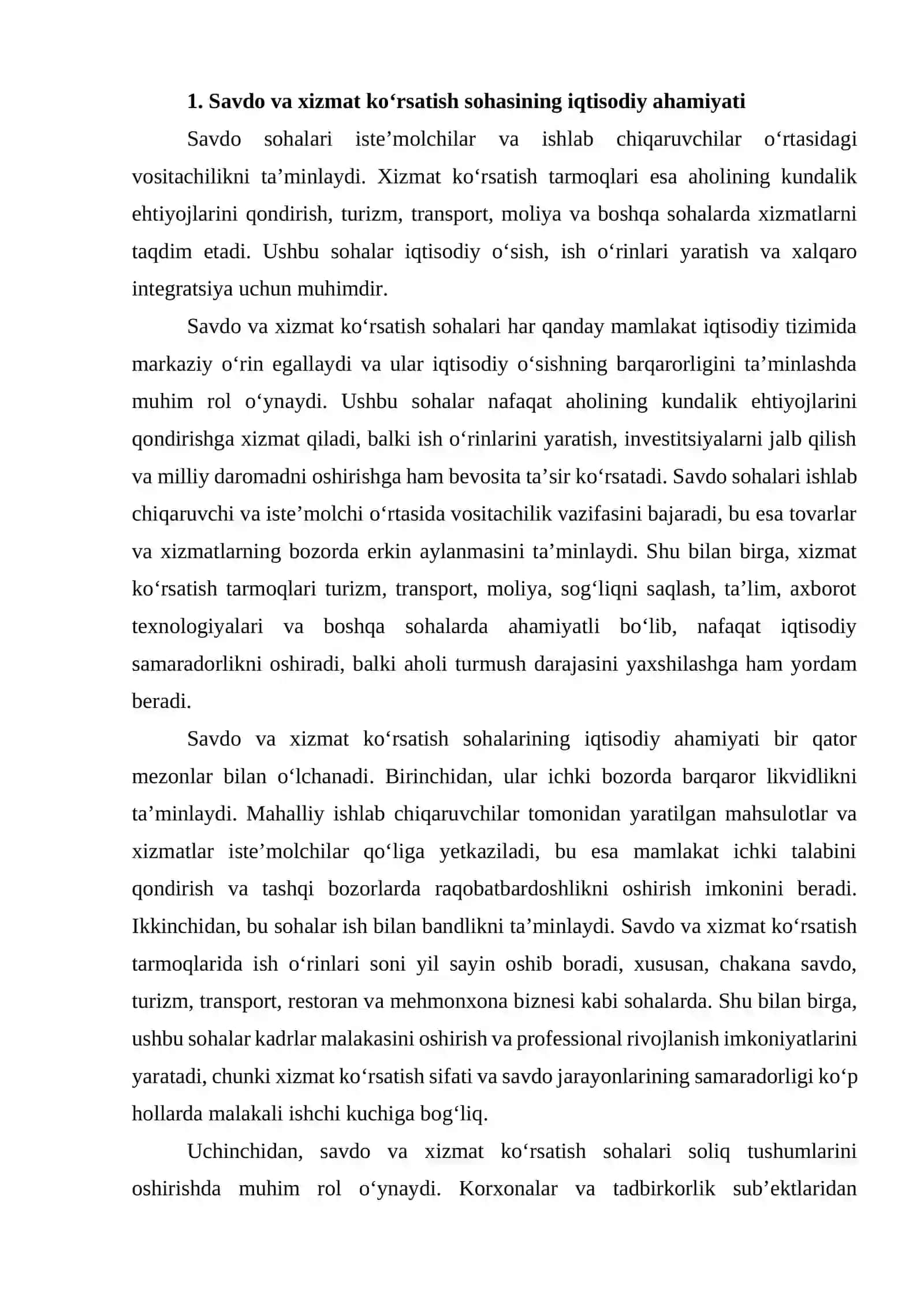 Savdo va Xizmat Ko'rsatish Sohasida Iqtisodiy Tahlil Qilish 3