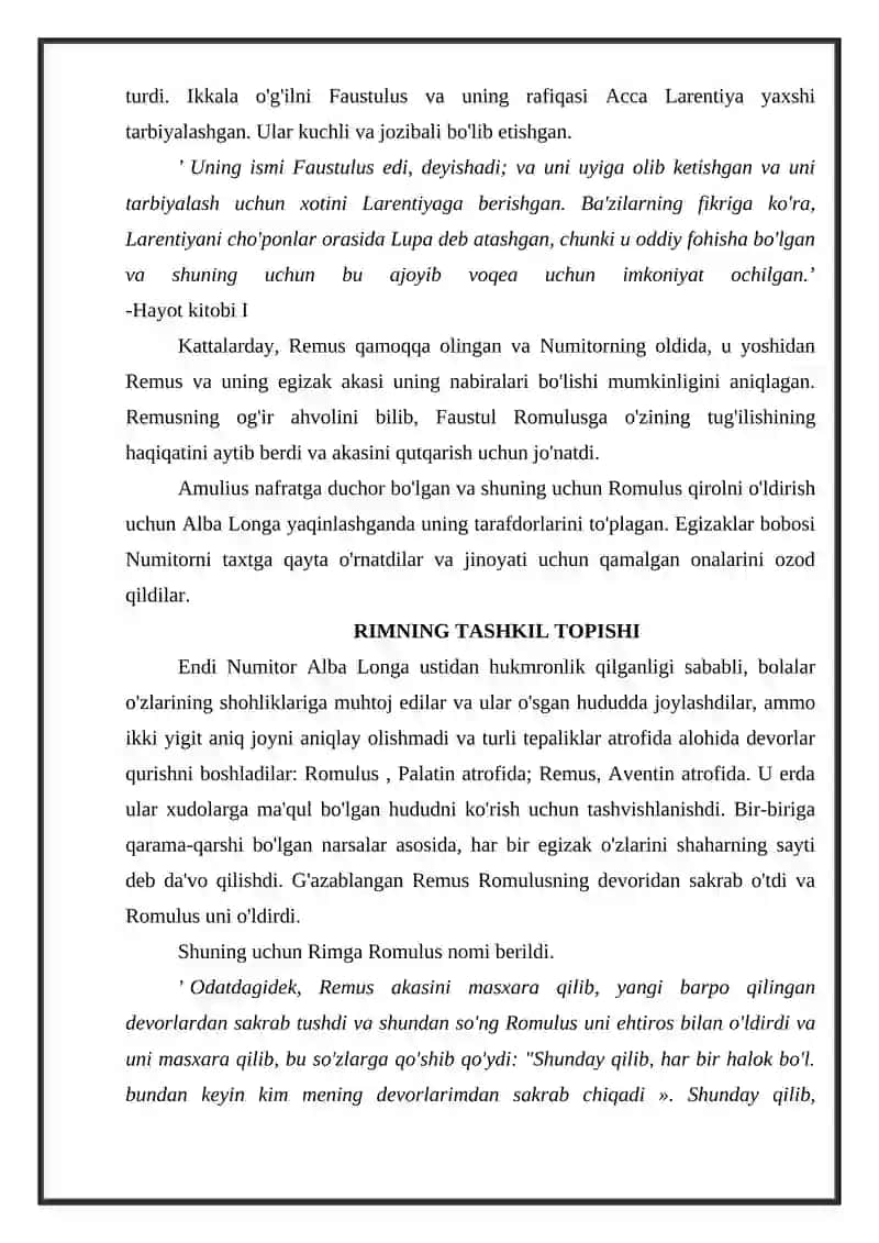 Rim saltanatinig tashkil topishi 3