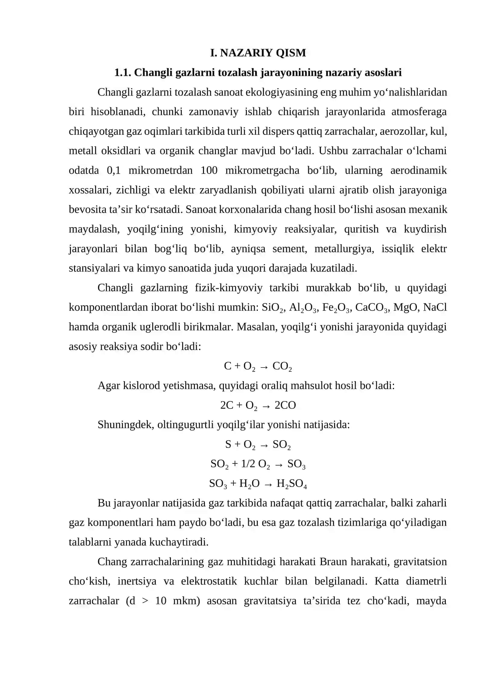 Changli gazlarni tozalash uchun elektrofiltr qurilmasi. G = 24 000 kg/soat 3