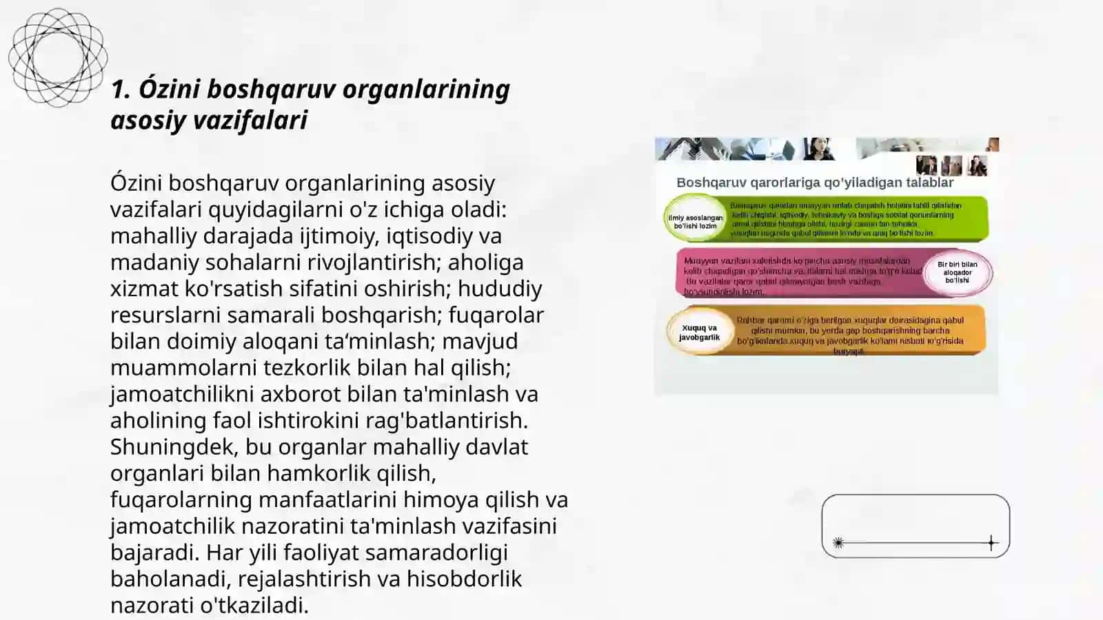 Óz - ózini boshqaruv organlarining faoliyati va ularning demokratlashtirishdagi órni 3
