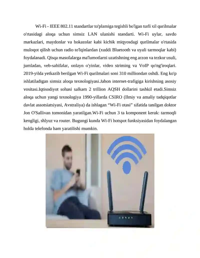 Simsiz uzatish vositalari 3