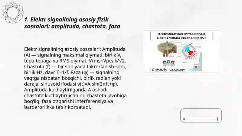 Elektr signallarini kuchaytirishda fizik asoslar 3
