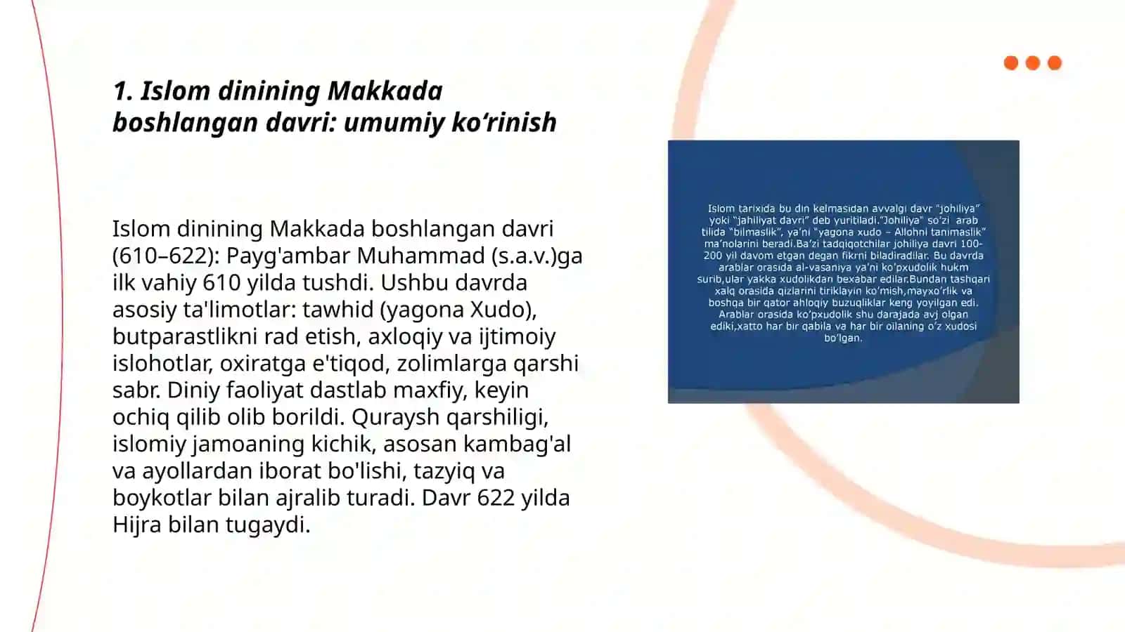 Islom dini.Islom ta'limoti.Islom Makka davrida 3