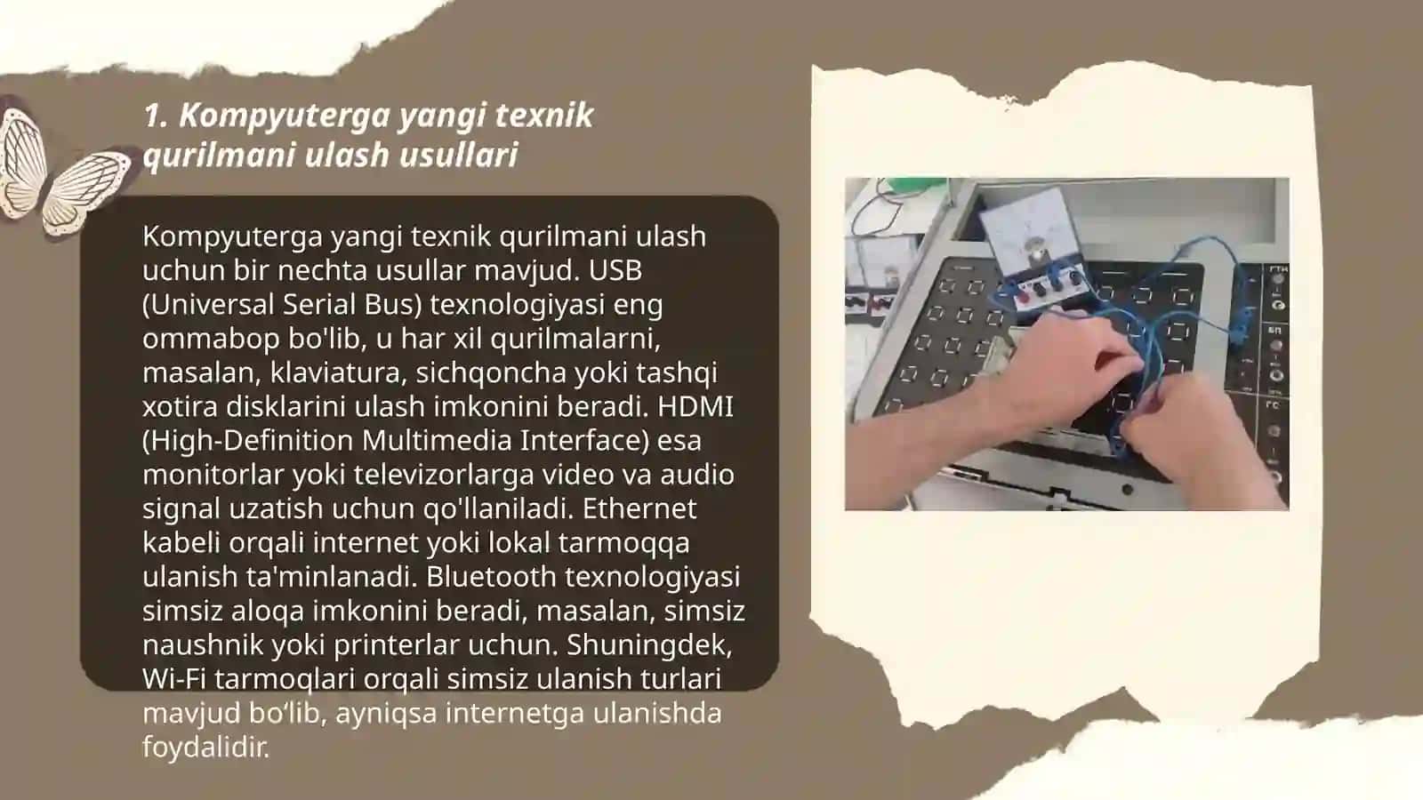 Kompyuterga qо‘shimcha yangi texnik qurilmalarni ulash, ulangan texnik qurilmalar xolatini tekshirish va boshqarish Direct 3