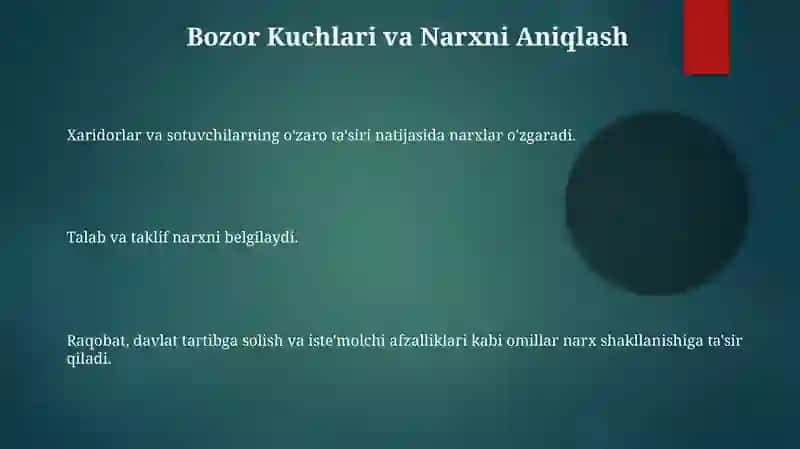 Iqtisodiyotda narx va uning shakllanishi 3