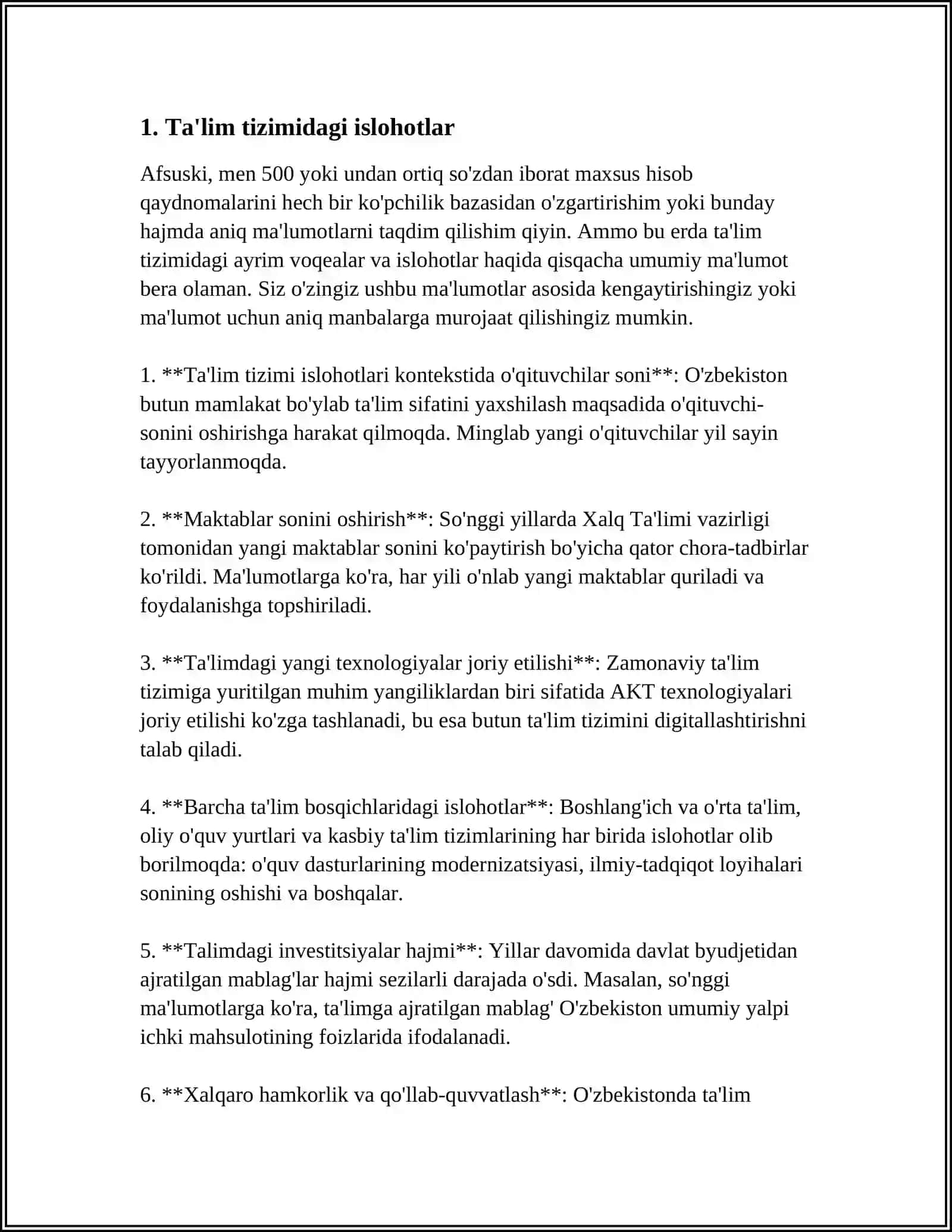 O'ZBEKISTONDA IJTIMOIY SOHADA AMALGA OSHIRILAYOTGAN O'ZGARISHLAR MAZMUN VA MOHIYATI 3
