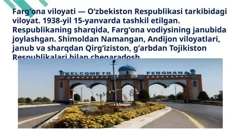 Fargona viloyati ma‘muriy hududiy tarkibi va ijtimoiy-iqtisodiy rivojlanish xususiyatlari 3