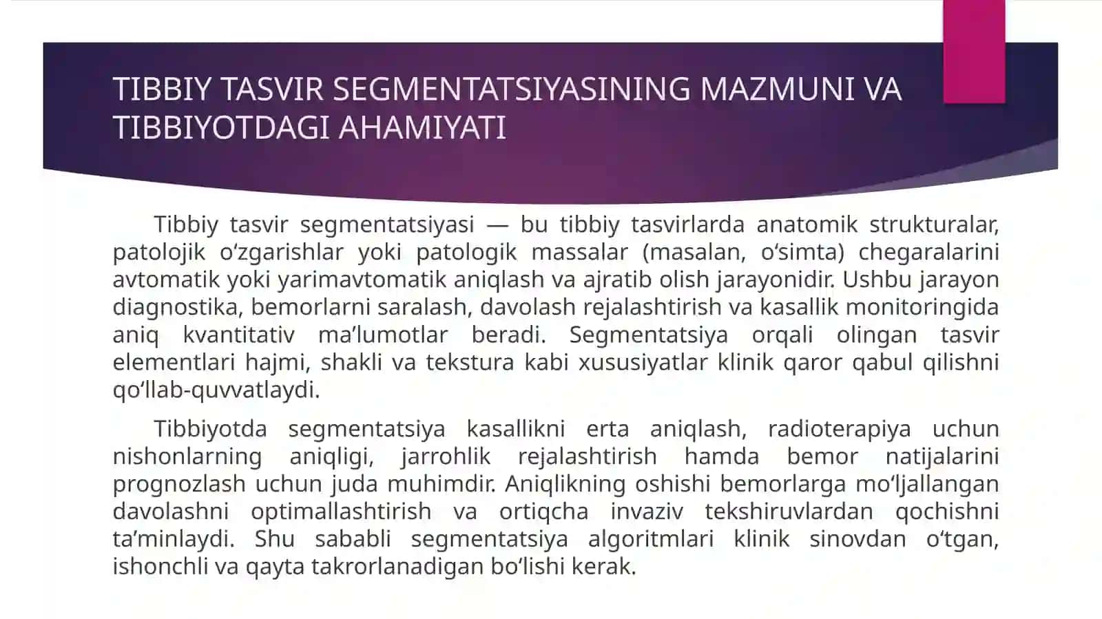 Tibbiy tasvir segmentatsiyasi 3