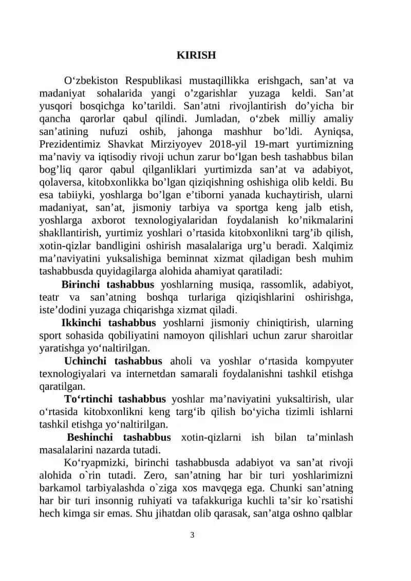 Amaliy SАN’АT TURLARI 3