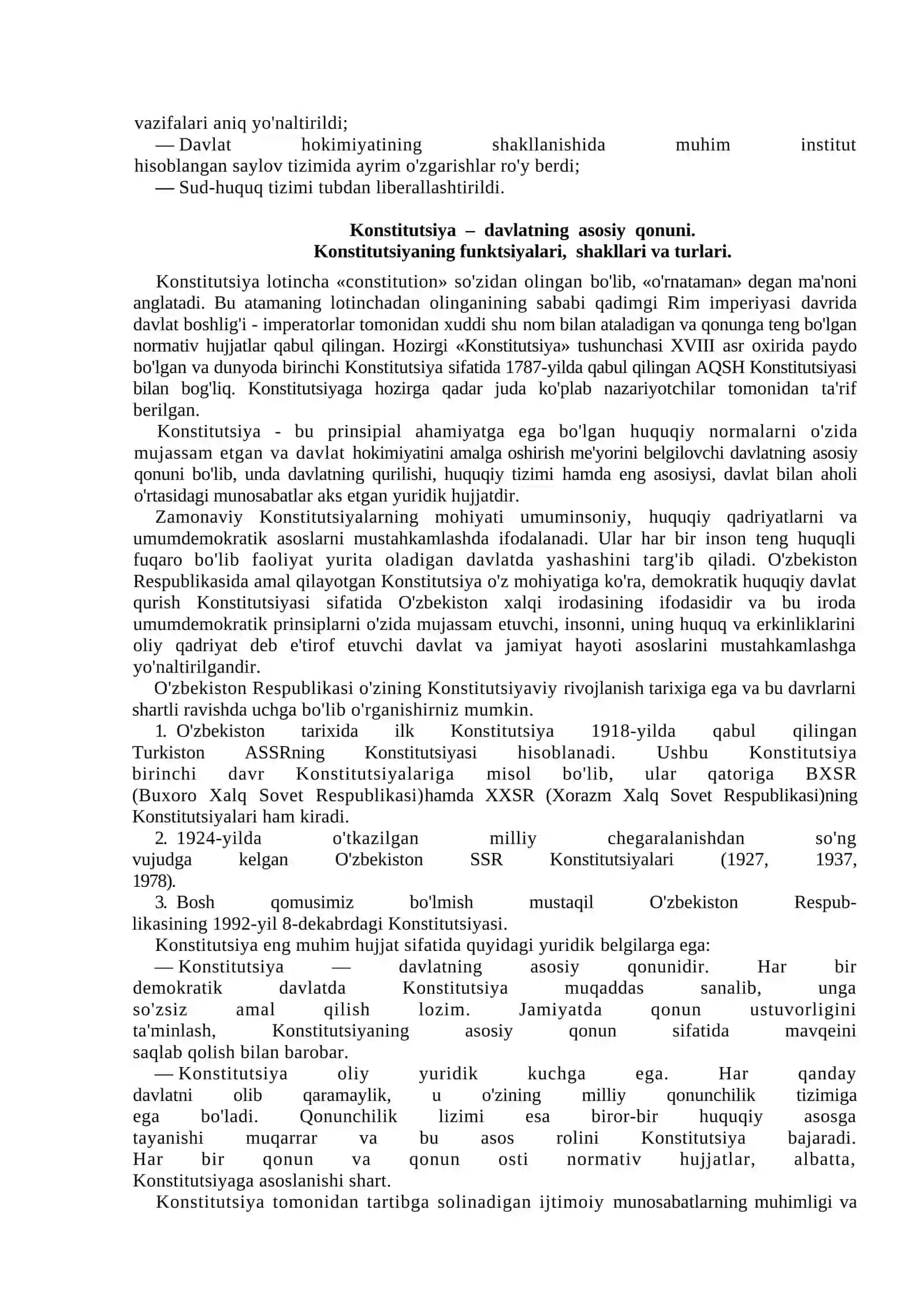 O’zbekiston Respublikasi Konstitutsiyasini o’rganish o’quv kursi 3