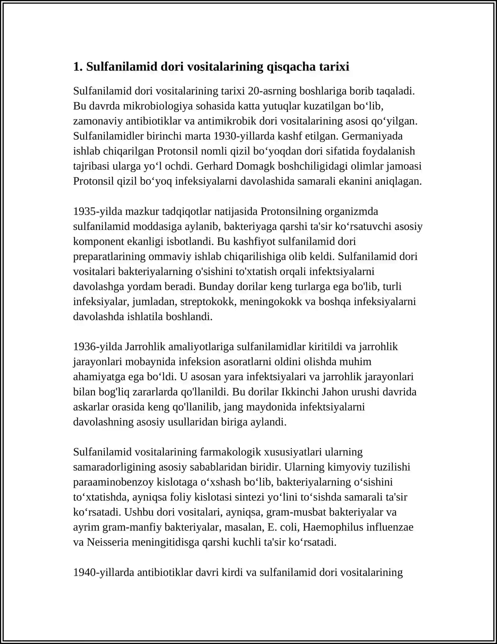 SULFANILAMID DORI VOSITALARI 3