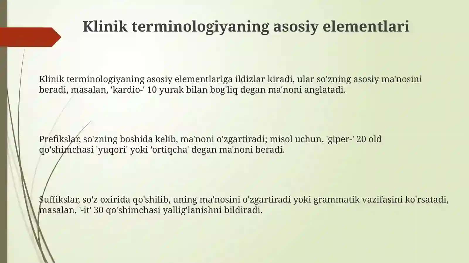 Klinik terminlar yasovchi atama elementlar 3