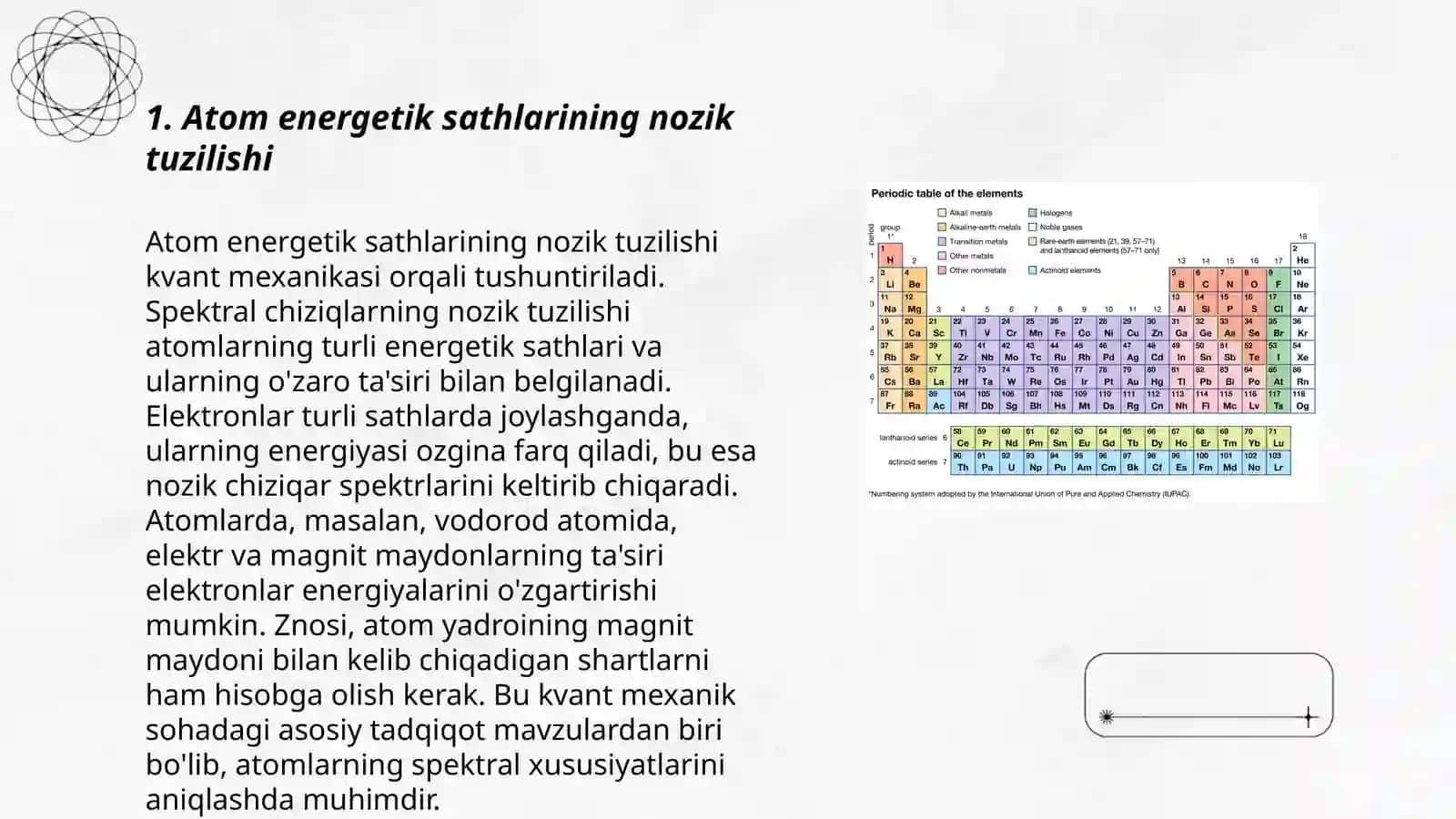 Atom energetik sathlari nozik strukturasi 3