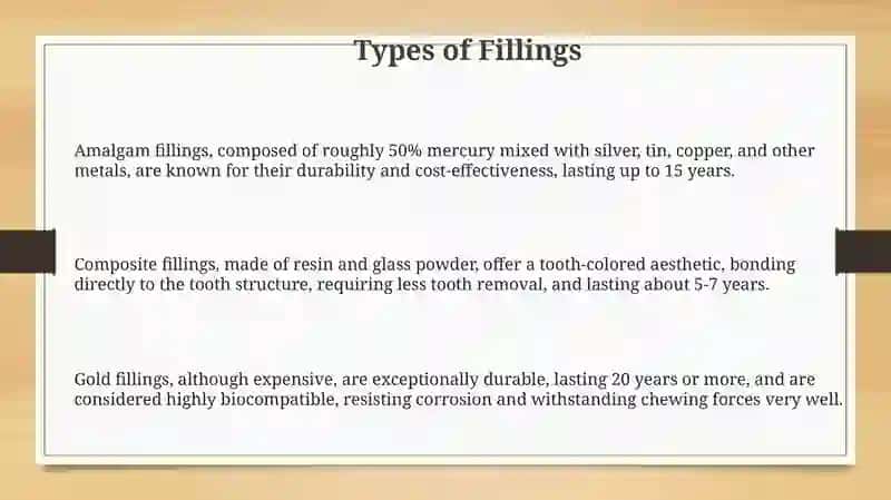 Types of Fillings 3