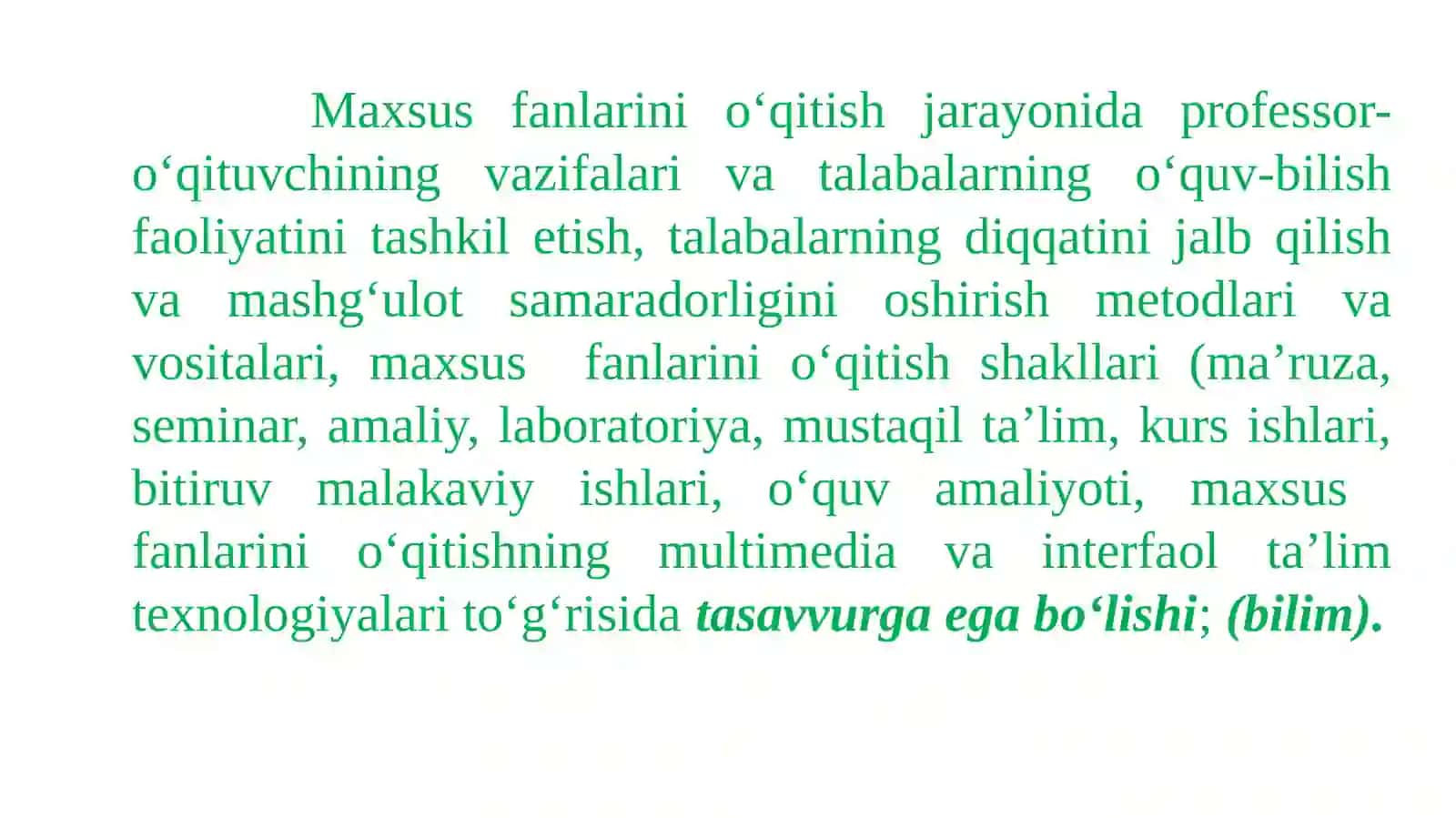 Maxsus Fanlarni O‘qitish Metodikasi 3