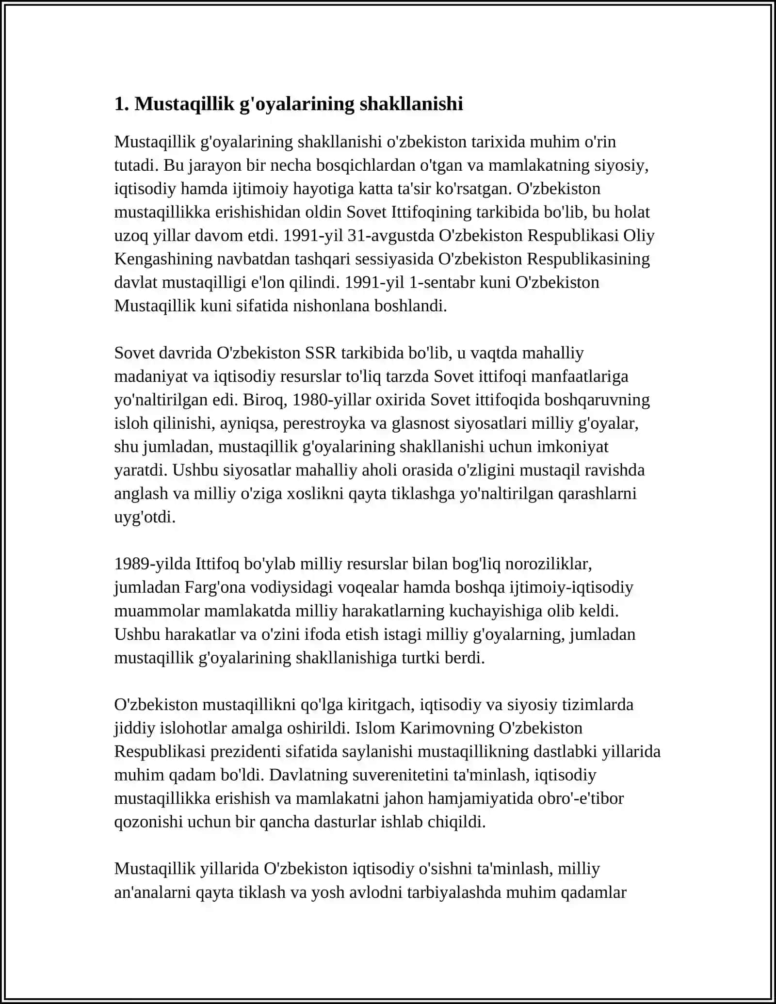 O'ZBEKISTONDA MUSTAQILLIK ĜOYALARINING TARIXIY ASOSLARI 3