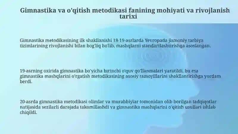 Gimnastika va uni o'qitish metodikasi 3