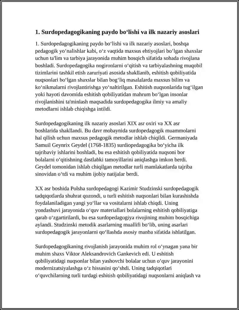 SURDOPEDAGOGIKA FANI RIVOJLANISHINING ASOSIY RIVOJLANISH BOSQICHLARI 3
