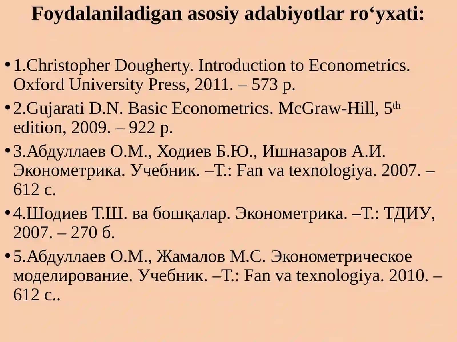 IQTISODIY KО‘RSATKICHLARNI PROGNOZLASHDA EKONOMETRIK MODELLARDAN FOYDALANISH 3