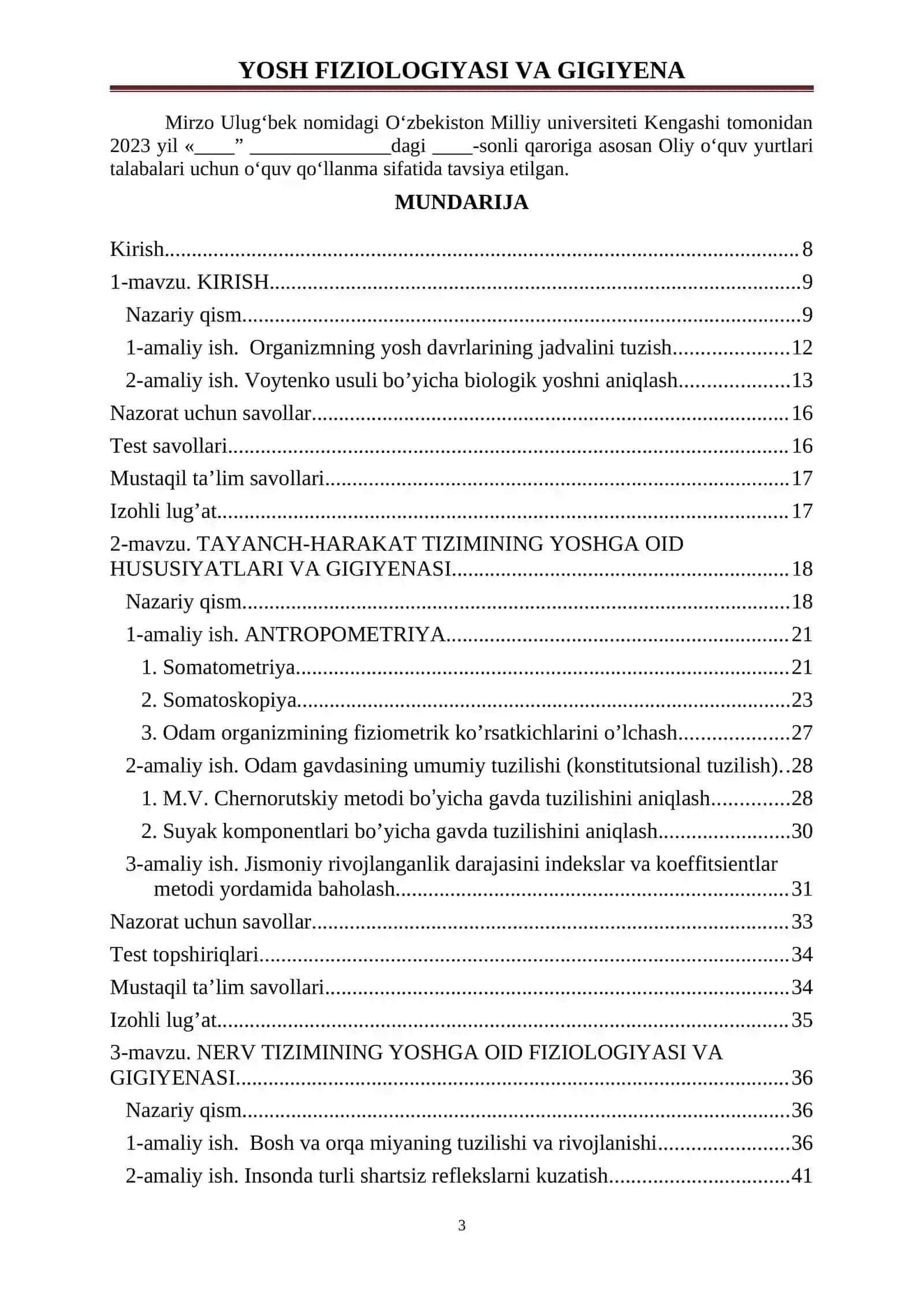 YOSH FIZIOLOGIYASI VA GIGIYENA 3