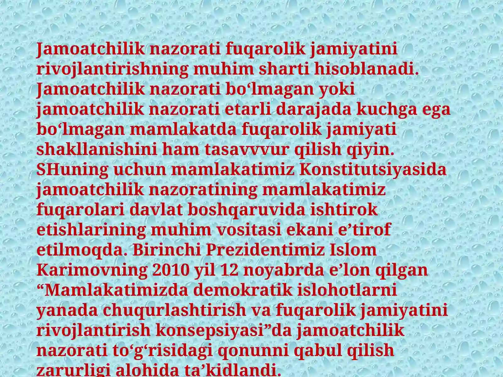 Jamoatchilik Nazorati va Davlat Organlarifaoliyatining Ochiqligi 3