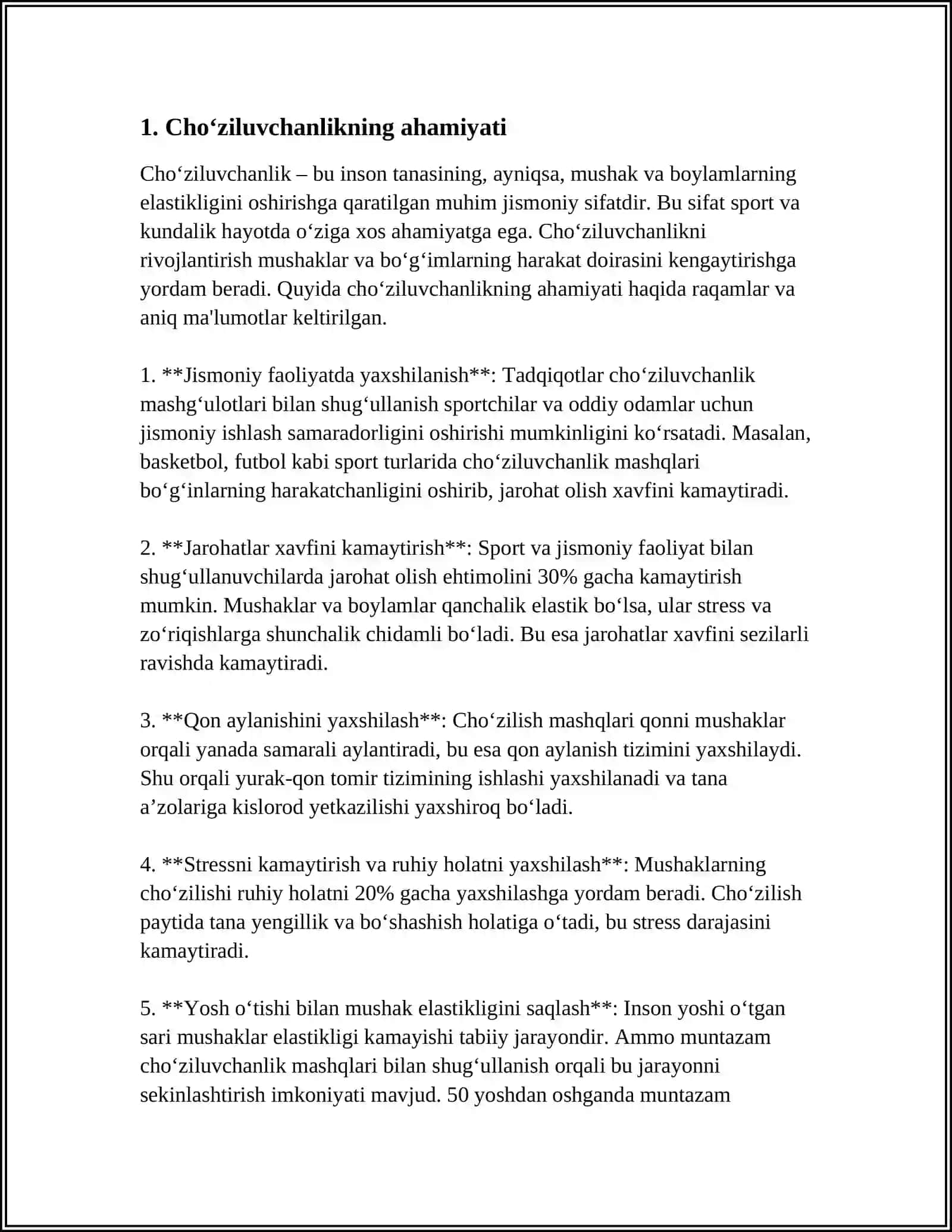 STRETCHING. STRETCHING BILAN SHUGʻULLANISH METODIKASI 3