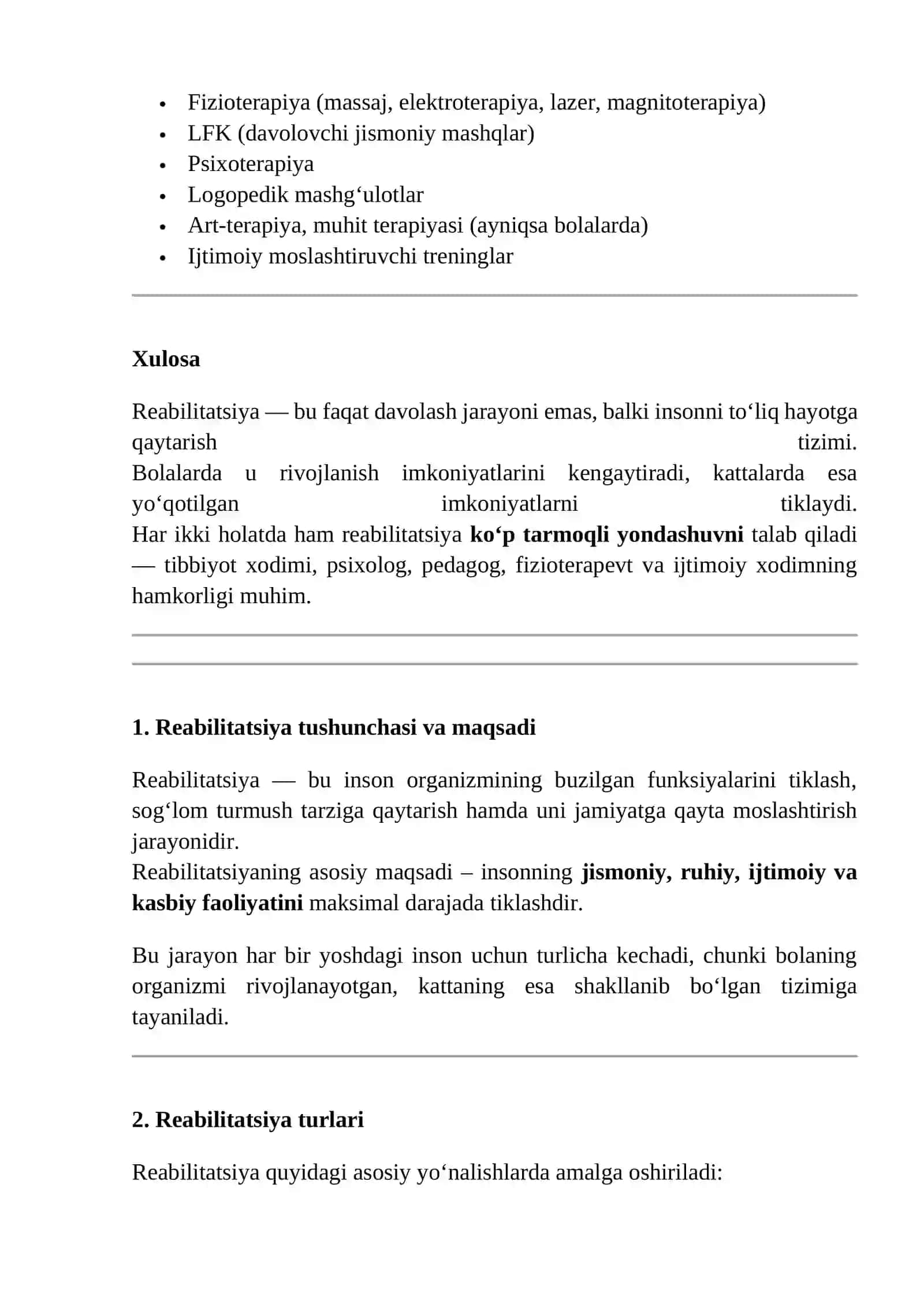 KATTALAR VA BOLALARDA REABILITATSIYA 3
