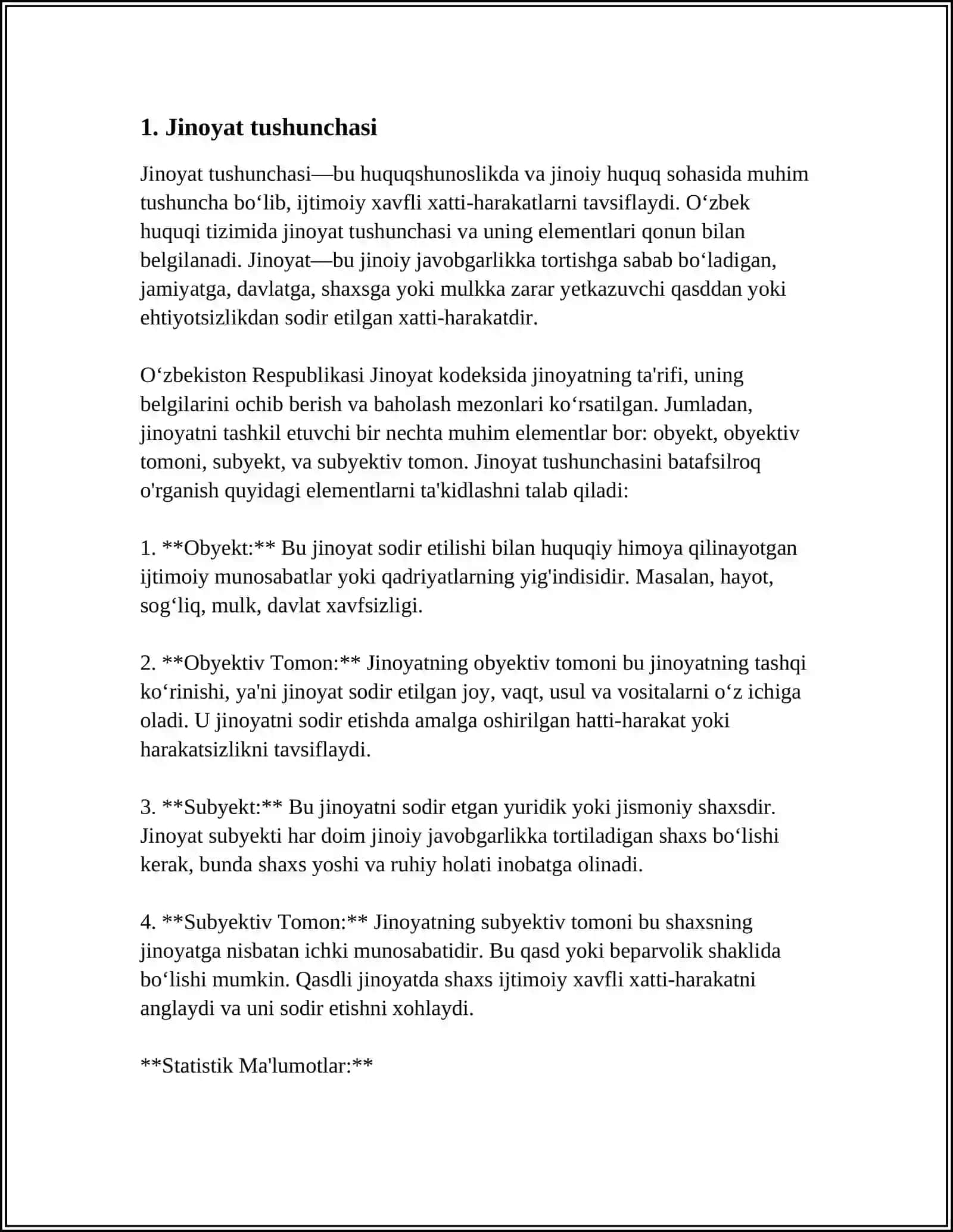 JINOYAT TUSHUNCHASI VA UNING TURLARI 3