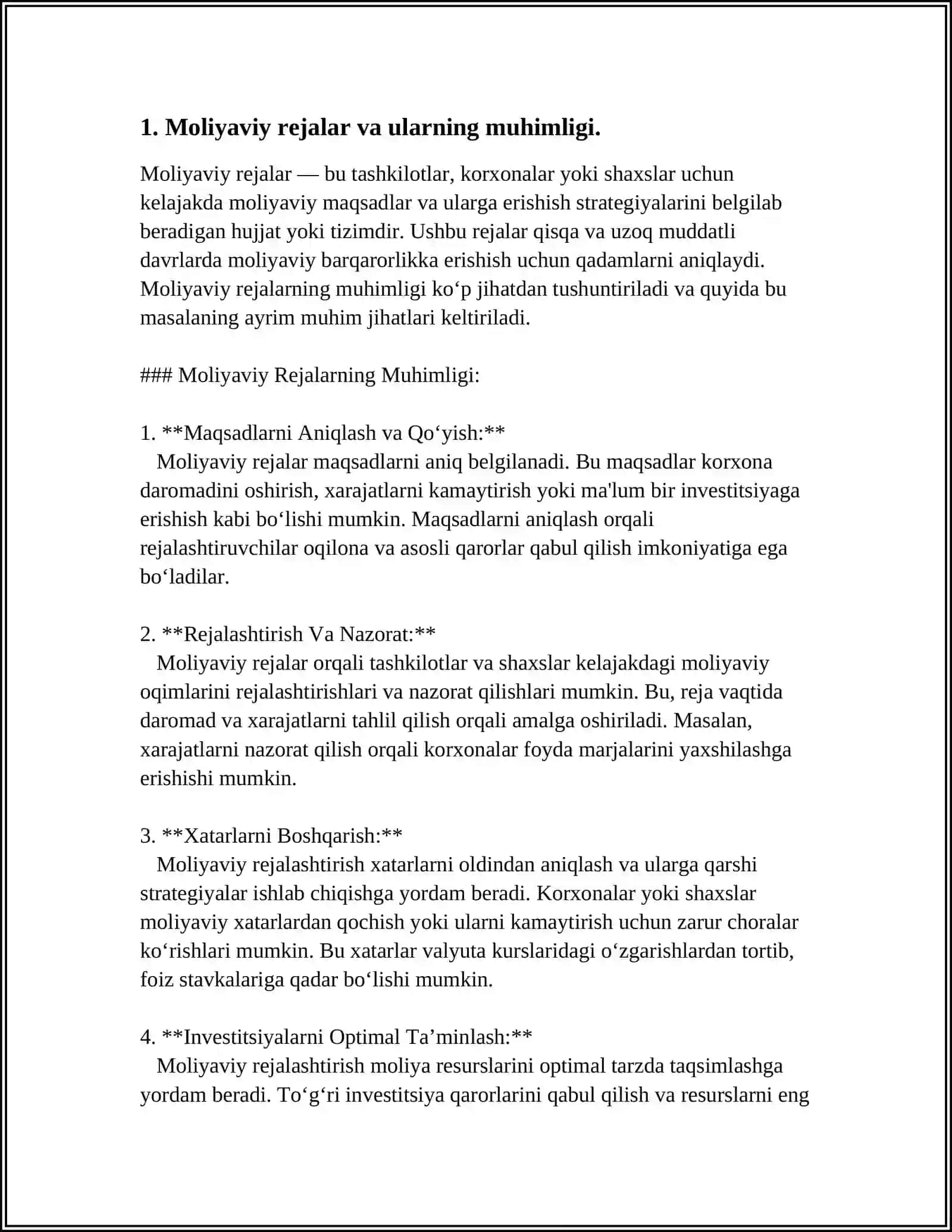BIZNESNING MOLIYAVIY REJALASHTIRISH VA SUGʻURTA 3