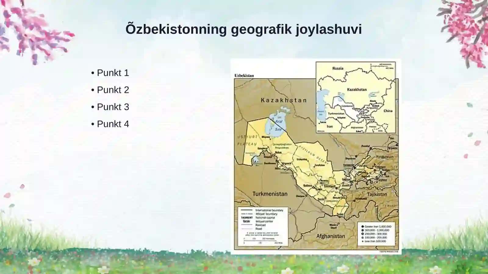 Õzbekistonning grografik chegaralari va tabiatini õziga hos hususiyatlari 3