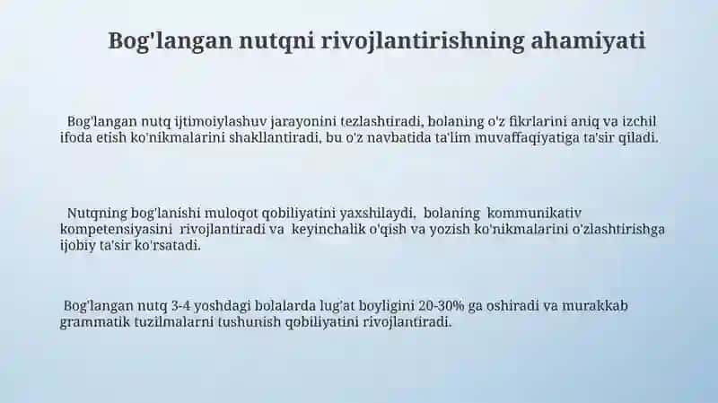 Maktabgacha yoshdagi bolałarning bog‘lanishli nutqini rivojlantirish usullari 3